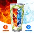 thumbnail image 6 of 20oz Car Cup Three-Piece Set Of Single Silver Edge No Smell Easy To Carry Heat Preservation For Daily Car Sports Travel Lime Houndstooth Hand-Drawn Sketch_4, 6 of 8