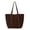 Coffee, variant on NCY Suede Tote Bag for Women Trendy Suede Purse Large Capacity Studded Shoulder Handbag