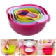 thumbnail image 3 of Juego de cuencos de taza medidora de plástico de 10 piezas, cuenco arcoíris para hornear, cuchara medidora multifunción, 3 of 6