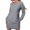 Gray, variant on Zedker Sweater Dresses for Women 2025 Knit Dresses Long Sleeve Dress Casual Fall Winter Round Neck Oversized Loose Short Sweater Dress Plus Size Beige L