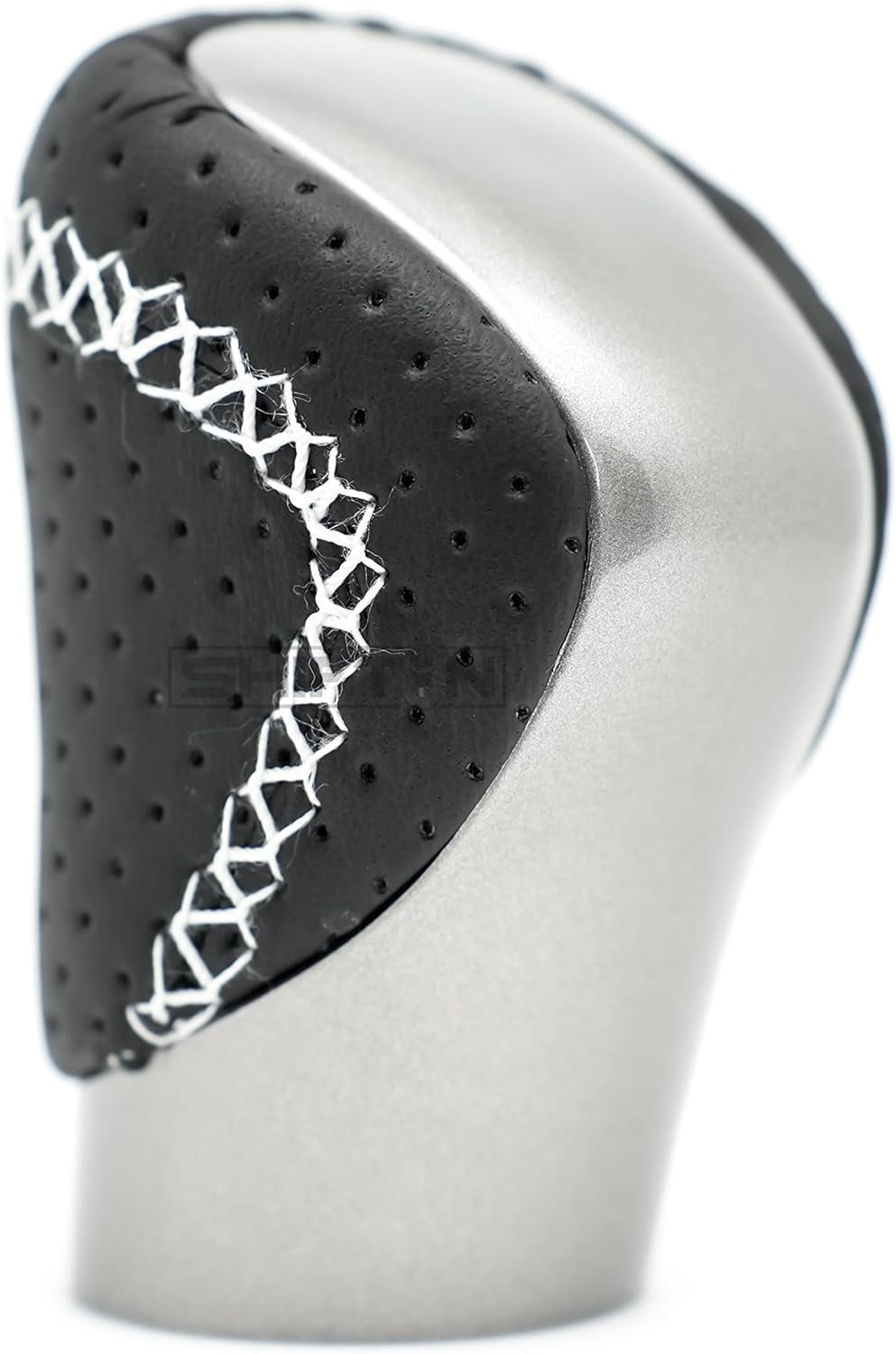 SHIFTIN Gear Shift Knob Shifter for Lexus RX-350 ES GS GX IS350 NX300 RC-300 RX 200t 300 350 3450h 450hL 350L (Black Leather / White Stitch)