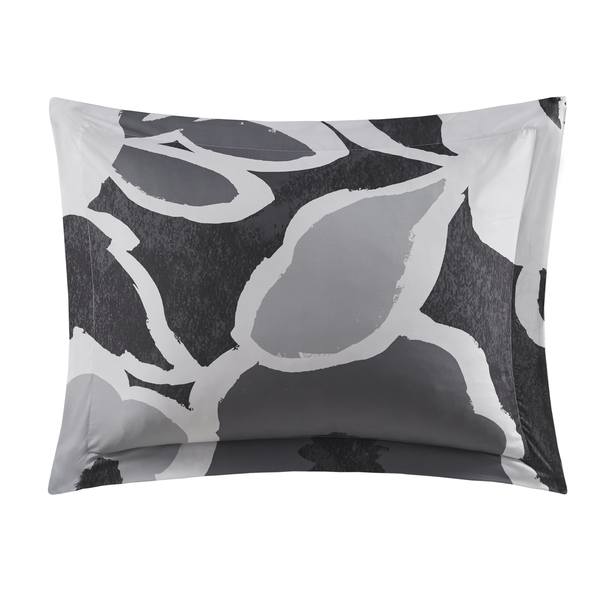 Mainstays 10 Piece Rich Black Floral Bed in a Bag Comforter Set with Sheets, Full