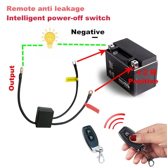 12V Wireless Remote Motorcycle Battery Disconnect Cut Off Isolator Master Switch