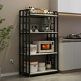 Greige 4-Tier Heavy Duty Kitchen Rack – Adjustable Baker's Rack with ...