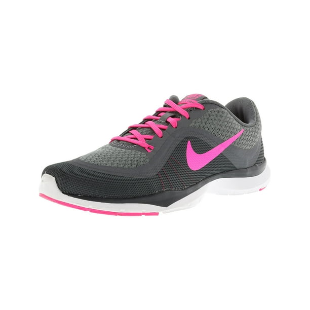 escritorio jardín Cielo Nike Women's Flex Trainer 6 Cool Grey / Pink Blast-Dark Grey-Anthracite  Ankle-High Mesh Walking Shoe - 6.5M - Walmart.com