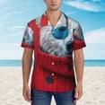 thumbnail image 4 of Lsque Stylish Polar Bear Sunglasses pattern Hawaiian Shirt for Men, Unisex Summer Beach Casual Short Sleeve Button Down Shirts-Small, 4 of 9