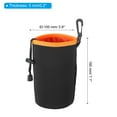 thumbnail image 2 of Unique Bargains Camera Lens Bag, 3.9' IDx7.1' H Drawstring Lens Pouch with Thick Protective Neoprene Black Orange, 2 of 7