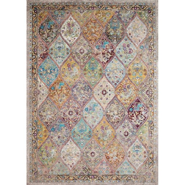 United Weavers 1830 30675 88R Tapis Rond 7 Pi. 10 Po. x 7 Pi. 10 Po. Rhapsody Nash Court, Multicolore