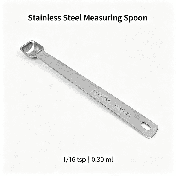 BPPEG 1Pcs 1/16 Teaspoon(1/16Tsp,0.3Ml) Single Tiny Measuring Spoon,Small Individual Stainless Steel Measure Spoons Only Stainless Steel Small Individual Measuring Spoons Set