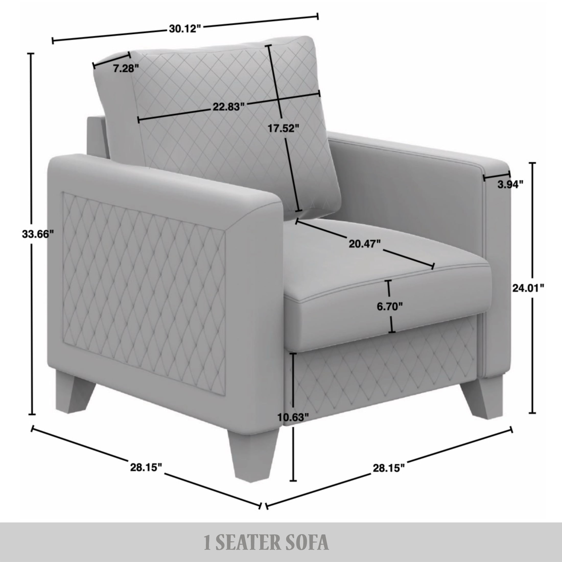 Castle Place Modern Luxe Velevet Diamond Tufted Upholstered Chair, Light Blue