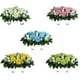 thumbnail image 3 of Matsuzay Flores de tumba de colores surtidos para lápida de cementerio, silla de flores con apariencia realista y testamento Jardín y Patio tipo+1, 3 of 6