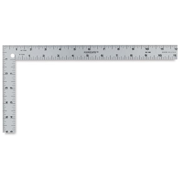 Fairgate Aluminum Mini L-Square - American Standard, 12" x 6"