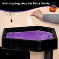 thumbnail image 5 of Gothic Cat Tree with Coffin Bed Goth Cat Tower Coffin Cat Tree Cat Condo with Cat Scratching Post, Spider Hanging Ball Black Purple Kitten Pet Furniture, 5 of 8