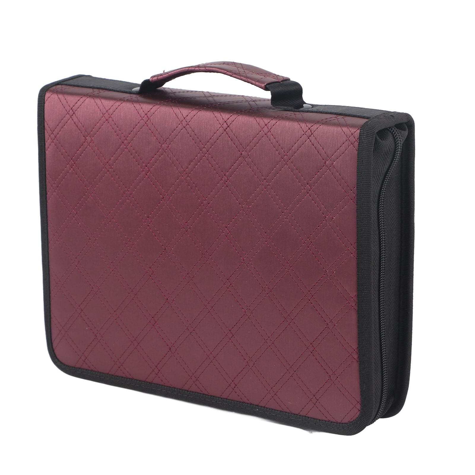 150 Slots Colored Pencil Case, Large Capacity PU Leather Fabric Pencil Case Zipper Pen Bag