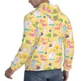 thumbnail image 6 of Lsque Summer Animals Pattern Casual Men's Hoodie,Hooded Sweatshirt with Kangaroo Pocket,Pullover Hoodie-XX-Large, 6 of 7