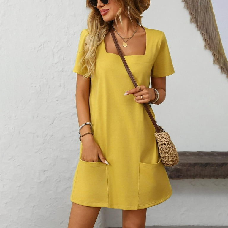knee length dresses for ladies Citrus Sway Pleated Mini Dress – Better With Bubbli main image 0