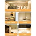 thumbnail image 5 of Under Cabinet Lighting, Motion Sensor Lights Indoor Plug in, 16" 12V LED Under Counter Super Bright  for Kitchen/Hallway/Toilet/Garage/Closet(Warm White/3000K), 5 of 6