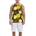 thumbnail image 6 of Rocae Geometric Pattern with Bee for Men's Basketball Jersey Lightweight and Breathable Athletic Tank Top,Quick-Drying Sports Jersey Small, 6 of 9