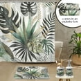 thumbnail image 2 of Ambesonne Green Bathroom Decor Set in a Gift Box, Exotics Scenario of Leaves, 4 Pcs, Teal Pale Khaki Fawn, 2 of 7