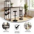thumbnail image 4 of Merrick Lane Waterproof Pub Table, Black/Walnut, 4 of 12