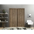 thumbnail image 3 of Sliding Closet Bypass Doors 84 x 84 inches | Planum 0010 Walnut | Sturdy Rails Moldings Trims Hardware Set | Wood Solid Bedroom Wardrobe Doors, 3 of 6