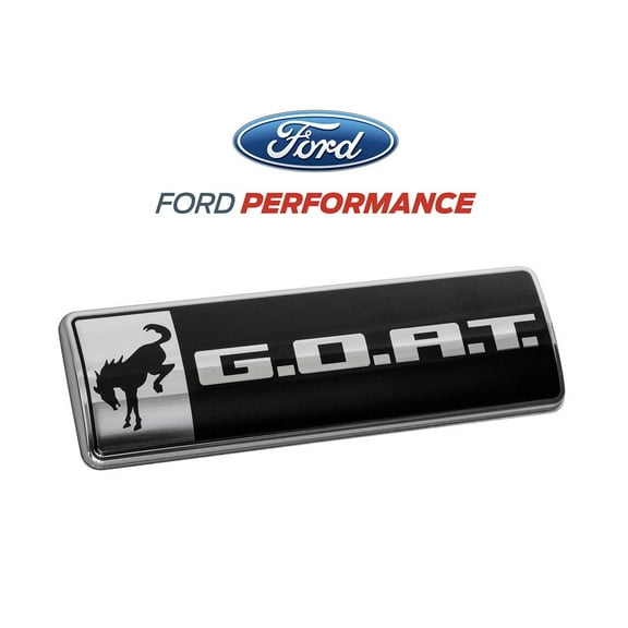 Ford Racing Bronco/Bronco Sport G.O.A.T. Badge - Black/Chrome
