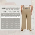 thumbnail image 3 of LANREMON Womens Pants Plus Size Wide Leg Summer Casual High Waisted Pants for Women Loose Flowy Work Khaki Pants for Women Pants XXL, 3 of 9