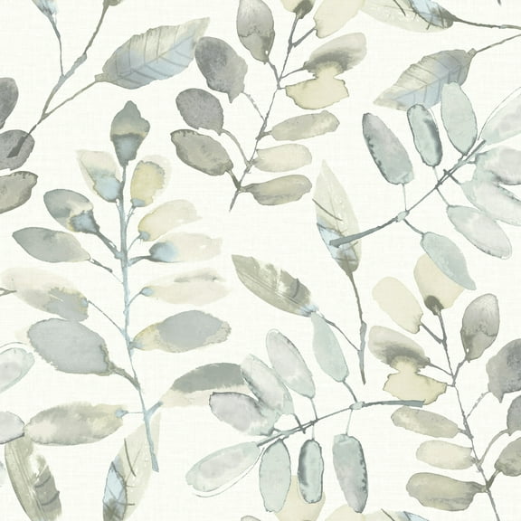 Chesapeake Pinnate Grey Leaves Wallpaper