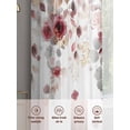 thumbnail image 6 of Red Flowers Sheer Curtains 72 Inch Length 2 Panels Set Window Treatments, Spring Floral Elegant Pastoral Watercolor Rod Pocket Semi Curtains for Living Room/Bedroom/Kitchen Décor, 104"W x 72"L, 6 of 7