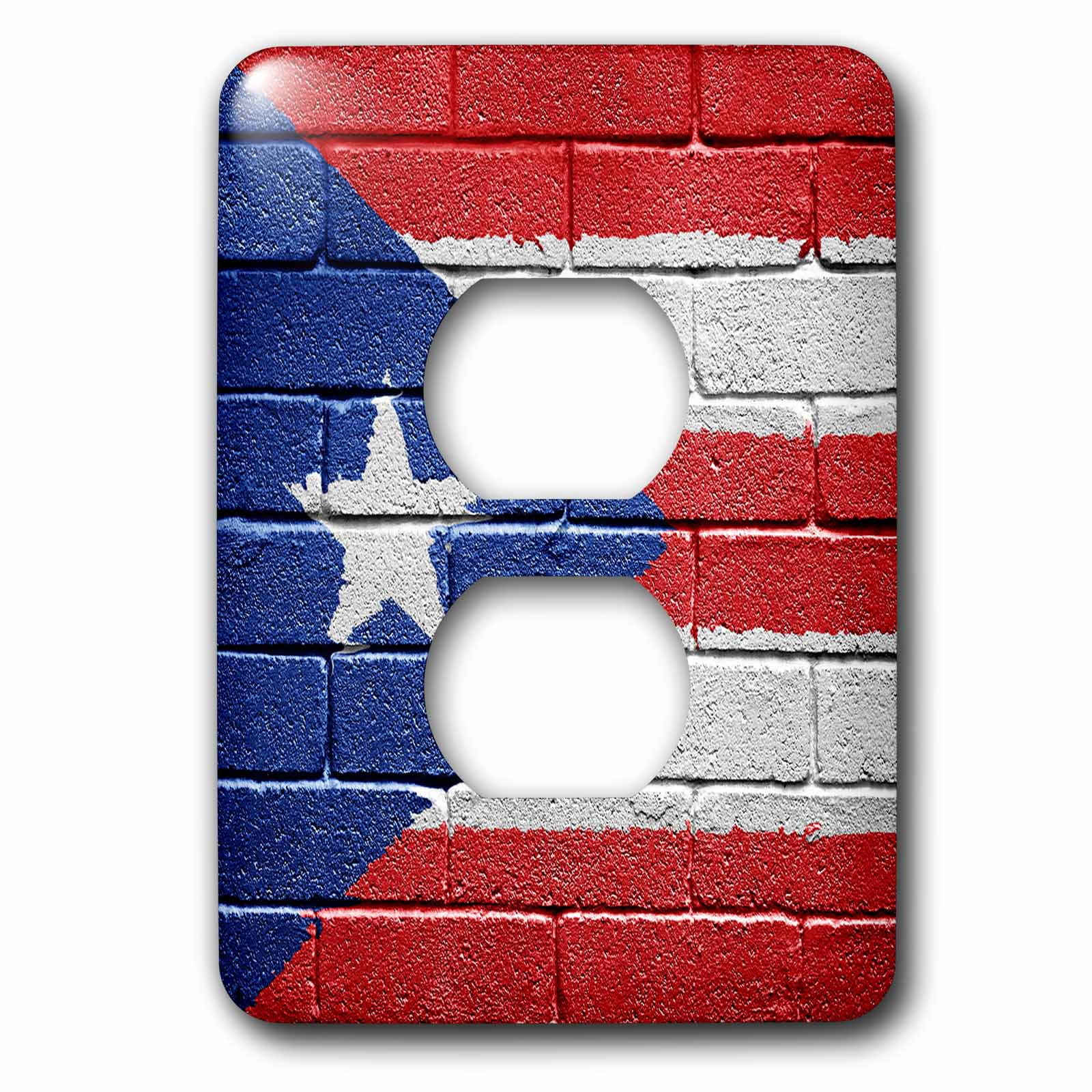 Puerto Rico Nationalflagge Gartenflagge – 30,5 X 45,7 Cm, Auf Ziegelwand-Design