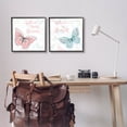 thumbnail image 2 of Believe In Dreams Butterflies Animals & Insects Graphic Art Black Framed Art Print Wall Art, Set of 2, 2 of 8