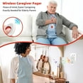 thumbnail image 2 of Wireless Caregiver Pager SOS Call Button for Elderly Monitoring 1000+ Feet Life Alert，Emergency Alert System Call Bell for Nurse Patient Disabled 1 Waterproof Transmitter & 1 Plugin Receiver, 2 of 4