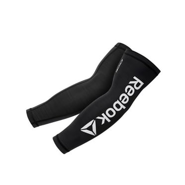Reebok Delta Activchill Compression Arm Sleeves, Small/Medium - Large/Extra Large, White, Anti Slip with Cooling Compression Fabric, Unisex Sizing
