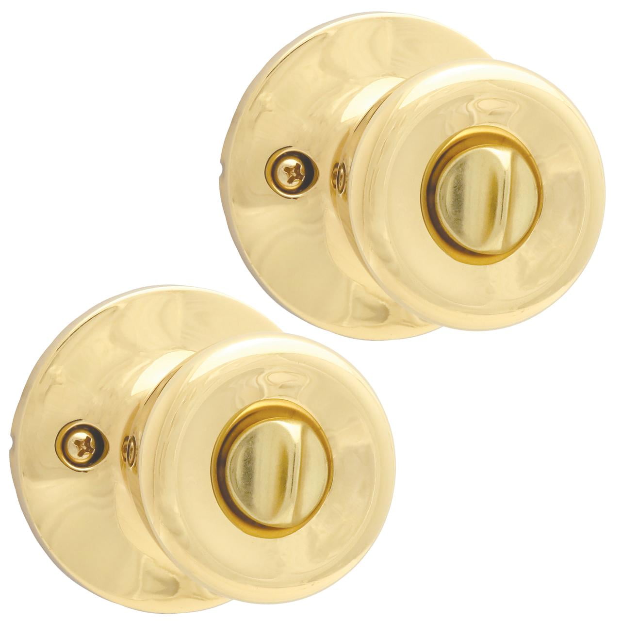 Lokhaus Privacy Tulip Doorknob Polished Brass 2 Count