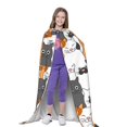 thumbnail image 4 of Honeii Funny Cats Print Poncho Cape, Cloak Coat, Snuggly Hooded Wearable Blanket, Hooded Cape For Teenagers,Halloween Costumes-Large, 4 of 7