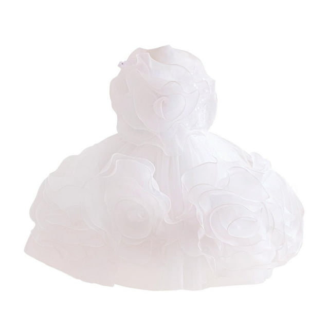 Baby Girl Clothes Princess Dresses for Girls Sleeveless Sequined Back Zipper Solid Gown