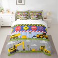 thumbnail image 2 of Manfei Boys Truck Tractor Twin Bedding Sets 7pcs, Construction Site Bedding Comforter Set, Transportation Theme Sheet Sets, Super Cozy Room Decor, 2 of 8