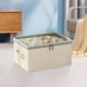 thumbnail image 5 of Caja de Almacenamiento de Ropa con Cremallera Doble Transparente – Organizador de Armario de Tela Extra Grande y Grueso para Ropa, Ropa de Cama, Mantas, Almacenamiento Doméstico Multiusos, 5 of 6