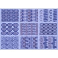 thumbnail image 1 of Ahgly Company Indoor Rectangle Patterned Jeans Blue Area Rugs, 2' x 3', 1 of 6