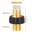 thumbnail image 2 of ARCADORA 2Pcs M22 14mm Brass Pressure Washer Adapter 5000 PSI Male Thread Connector Hose Gun High Compatibility Durable Easy Connection, 2 of 4