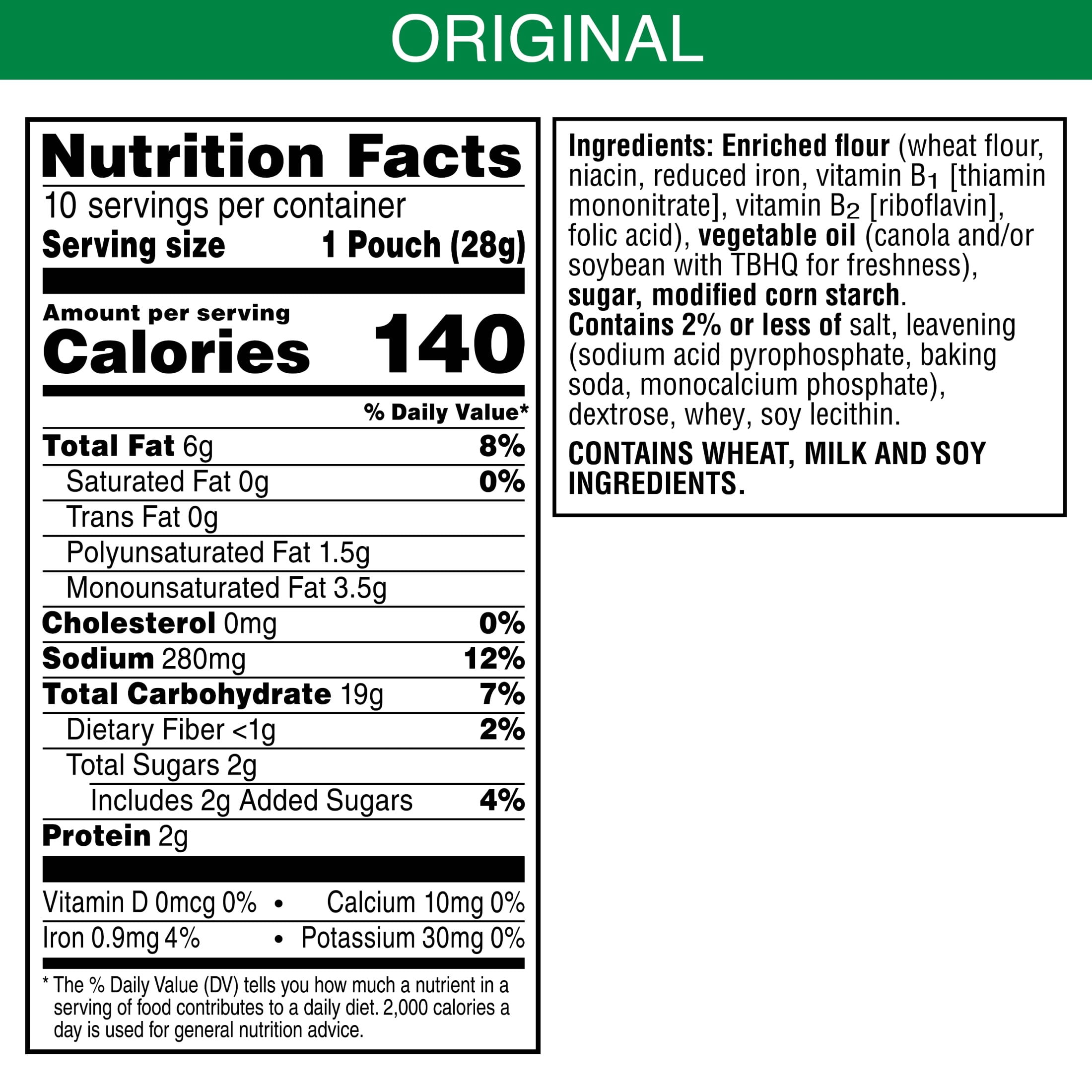 Club Minis Original Mini Crackers, Lunch Snacks, 10 Count