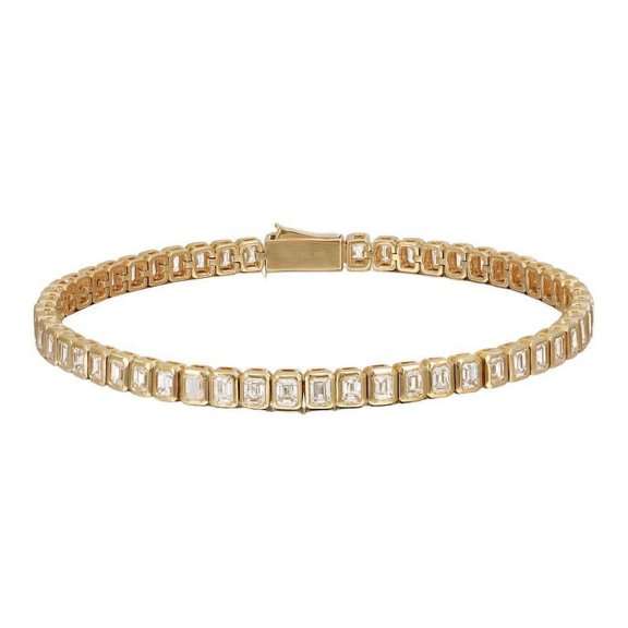 925 Silver CZ octagon Tennis Bracelet,Gold Tennis Bracelet,Cubic Zirconia Tennis Bracelet,Dainty Bracelet, octagon Bracelet,best gift for her