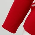 thumbnail image 4 of Chandail de Noël pour Femmes, Chandail en Molleton Chaud et Moelleux, Col Rond, Cardigan de Mode, Mignon, Imprimé Graphique, Tricoté, Doux, Fermeture Mi-Longue, 4 of 7