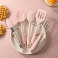 5PCS Cooking Utensils Sets, Pink Kitchen Utensil Sets Mini Silicone
