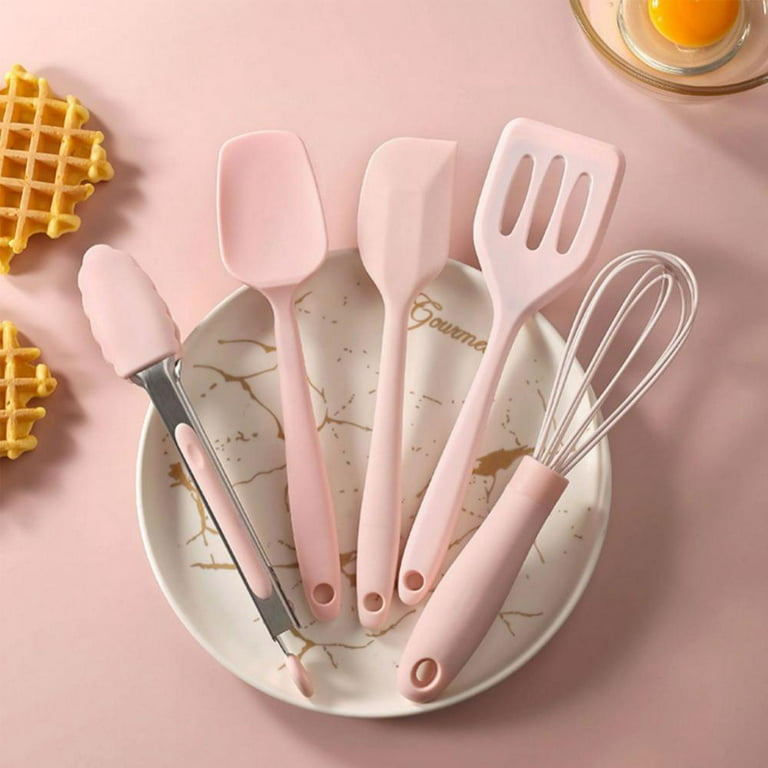 Mainstays 28-Piece Plastic Kitchen Tools and Gadgets Set, Pink