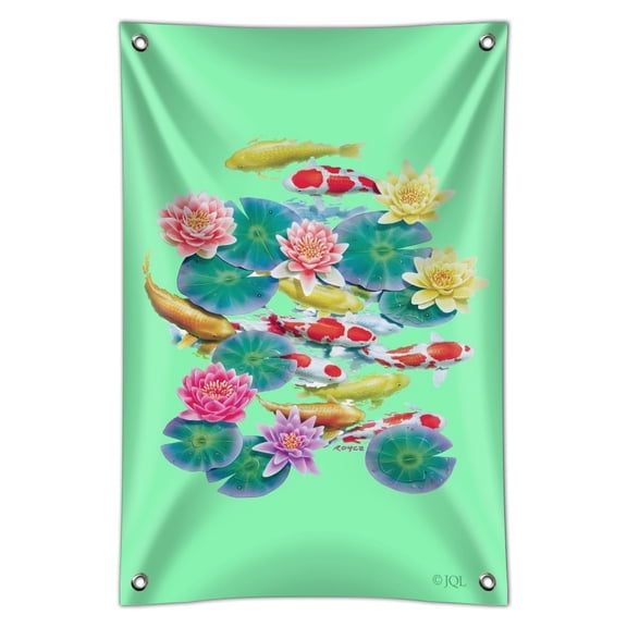 Koi Fish Pond Water Dance Home Business Office Sign