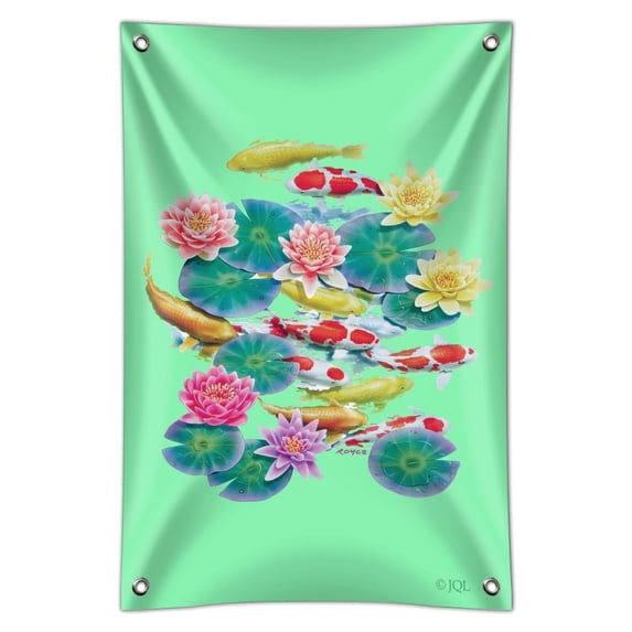 Koi Fish Pond Water Dance Home Business Office Sign