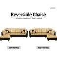 thumbnail image 4 of PonLiving Sectional Sofa, 102.5" 2 Piece Living Room Couch , L Facing Chaise, Microfiber with Faux Leather Beige, 4 of 6