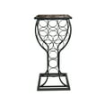 thumbnail image 3 of Preston Free Standing Wine Rack Table, Black Metal & Faux Marble Top, Transitional, 3 of 6