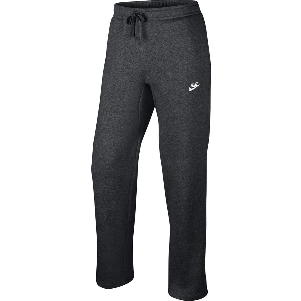 Nike - Nike Club Fleece Open Hem Men's Sweatpants Dark Grey/White ...